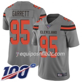 Camiseta Hombre NFL Cleveland Browns Myles Garrett 95 Nike Gris 100th